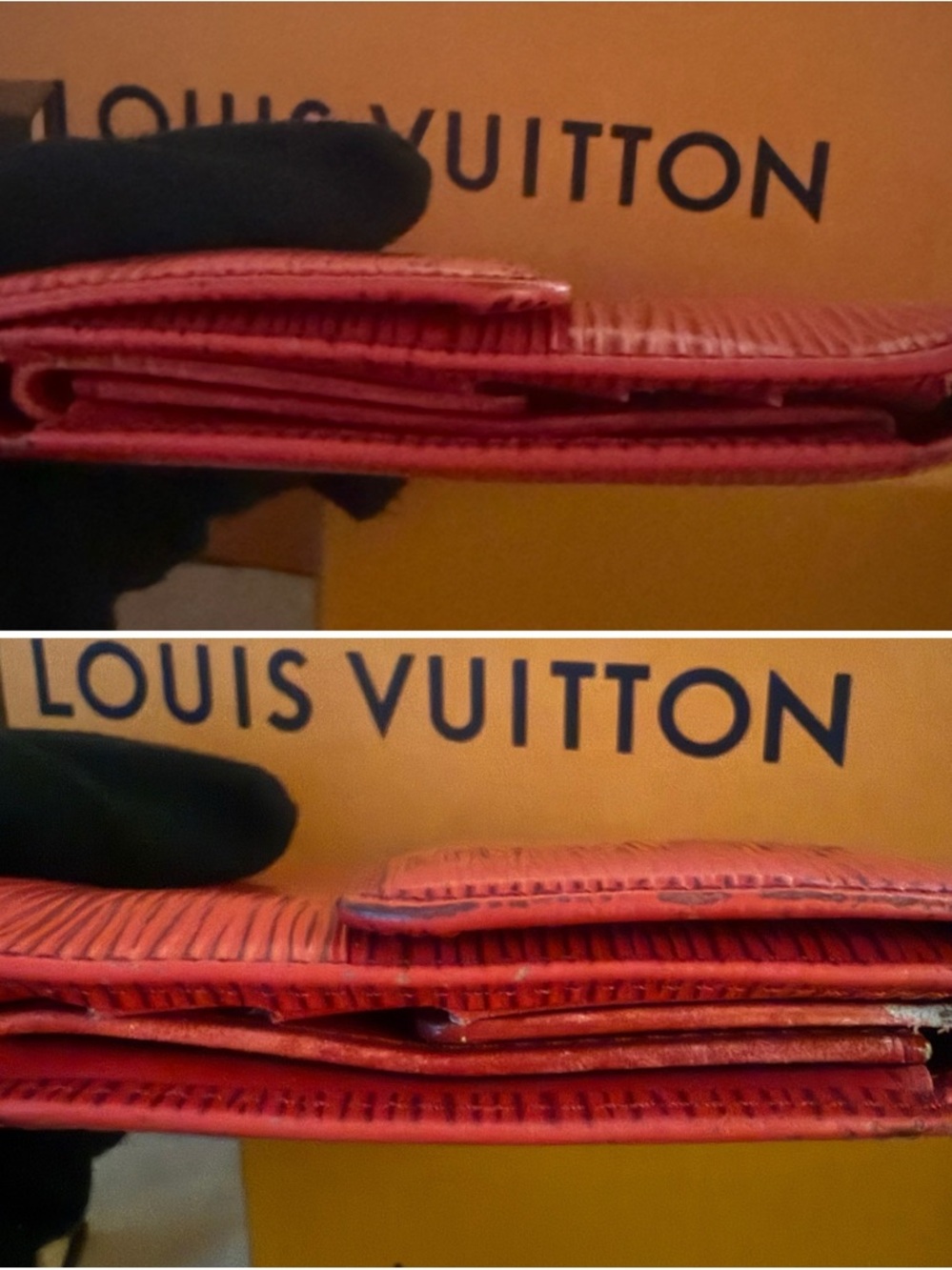 Louis Vuitton Red Sarah Long Wallet Clutch in Epi Leather - Picture 14 of 16